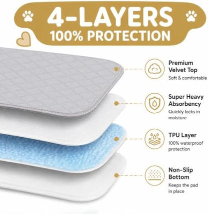 CoolShields Washable Pee Pads for Dogs, 72'' x 72'', Grey, 1 Pack