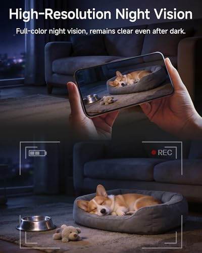Noorio 4K Indoor Security Camera, Baby & Pet Monitor with 5/2.4 GHz WiFi 6