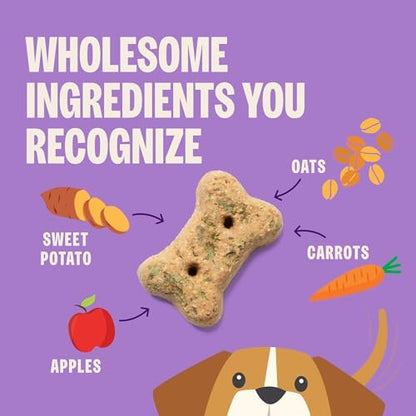 Wellness Old Mother Hubbard Classic Just Vegg'n Dog Biscuits, Natural Training Treats, Sweet Potato, Oats, Apple and Carrot Flavor, Small Size, 3.3 lb Bag