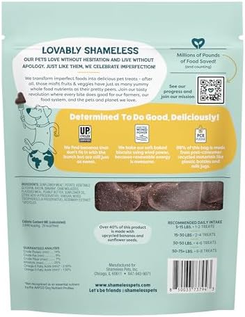 Shameless Pets Soft-Baked Dog Training Treats, Bananas for Bacon - 16 oz