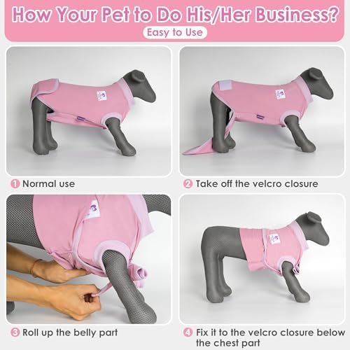 cyeollo 2pack Dog Surgery Recovery Suit Surgical Onesie for Female Dogs