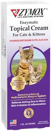 Zymox Cat & Kitten Topical Cream w/ .5% hydrocortisone - 1 oz. Tube