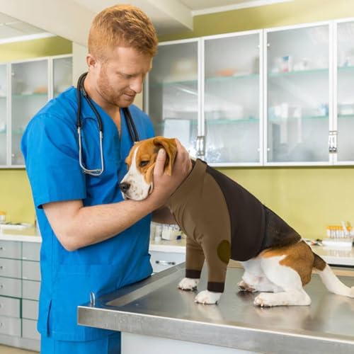Lelepet Dog Recovery Sleeve for Wounds Front Legs, Stop Licking Dog Shirt