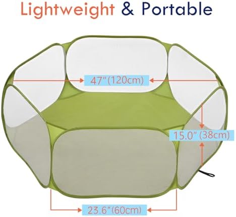 Pawaboo Small Animals Playpen, Green