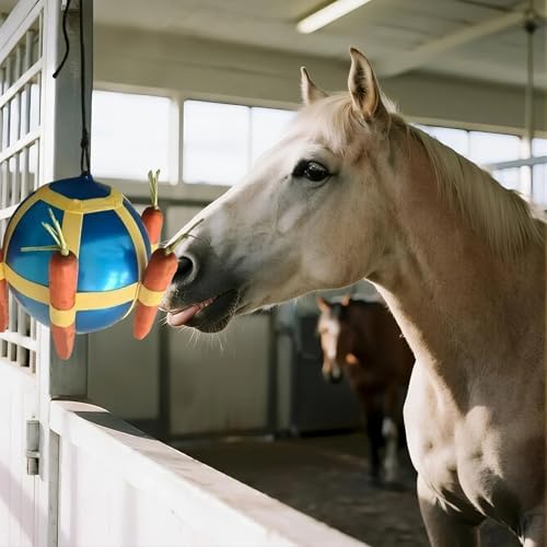 Horse Treat Ball & Horse Stall Toys (Blue)