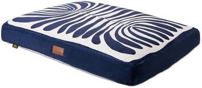 Town & Country Luxe CuddleTown Matisse Everwash® Pillow Pet Bed, Water Repellent Floor Pillow, Machine Washable Cover, Soft & Calming, Navy Blue, Medium 36"x28"x4"