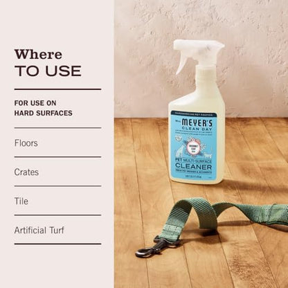 Mrs. MEYER'S CLEAN DAY Pet Multi-Surface Cleaner, Coconut Leaf Scent, 16oz (Pack of 6)
