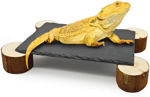 Bearded Dragon Basking Platform,Reptile Slate Basking Rocks,Large