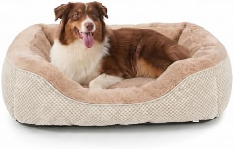 INVENHO Large Dog Beds Large Sized Dog, Washable Orthopedic Warming Soft Sleeping Durable with Anti-Slip Bottom