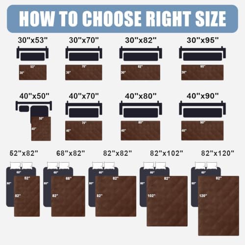 Smiry Waterproof Dog Bed Cover, Reversible Pet Blanket for Sofa Couch