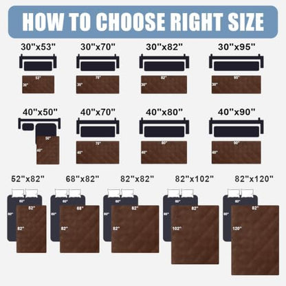 Smiry Waterproof Dog Bed Cover, Reversible Pet Blanket for Sofa Couch