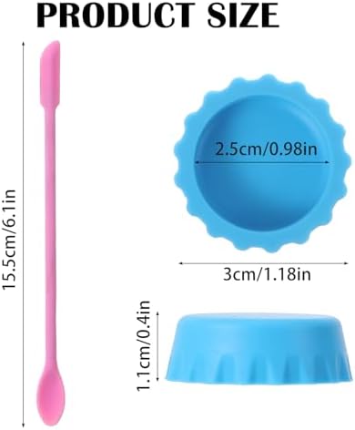9Pcs Silicone Reptile Feeding Dish Set, Colorful Small Animal Bowls with 2 Silicone Spoon for Reptile Tanks, Practical Crested Gecko Tank Accessories for Small Pet