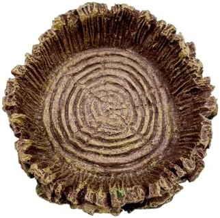 3 Pack Small Reptile Food Bowls, Reptile Feeding Terrarium Bowls for Bearded Dragon Lizard Frog Gecko Tortoise Hermit Crab Snail (Brown)