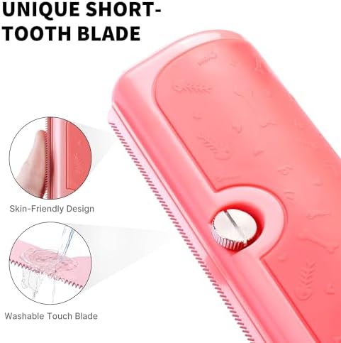 Cat and Dog Deshedding Brush for Shedding, Pink