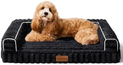 Orthopedic Medium Dog Bed Furry Pet Bed, Washable Cover 30''X20''
