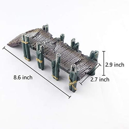 AQUA KT Aquarium Landscape Single-Plank Arch Bridge Drawbridge Rock Decor