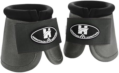 Horse Bell Boots for Outdoor Sports(Charcoal Grey, XL)