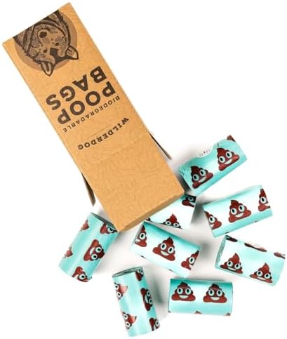 Wilderdog Biodegradable Extra Thick Dog Poop Bags, Environmentally Friendly - 120Ct