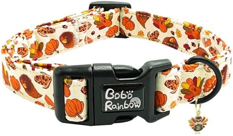 Dog Collars - Thanksgiving Turkey Print, Soft & Adjustable, Gift for Large Dogs