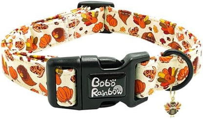 Dog Collars - Thanksgiving Turkey Print, Soft & Adjustable, Gift for Large Dogs