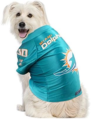 Littlearth NFL Miami Dolphins Premium Pet Jersey, Team Color, X-Small