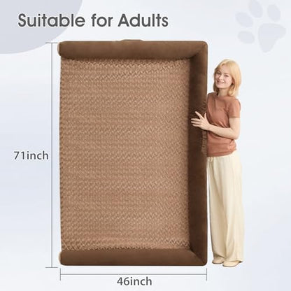 BFPETHOME Orthopedic Washable Human Dog Bed for Adult & Dog Cozy Sleep