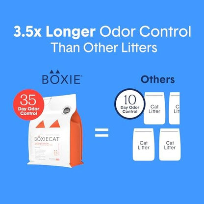 Boxie Extra Strength Clumping Cat Litter Multi Cat 35 Day Odor Control 28lb
