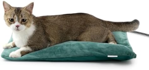 Outdoor Cat Heating Pad, 19.7" x 15.7", 40W, Green