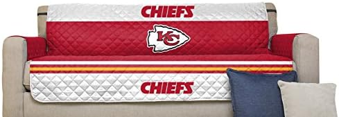 Pegasus Sports NFL Kansas City Chiefs Furniture Protector with Elastic Straps, Sofa, Red