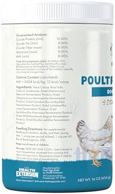 Fresh Eggs Daily Poultry Probiotics Feed Supplement – Natural Digestive & Immune Support for Chickens & Ducks – Enhances Egg Quality & Reduces Odor – 1 lb