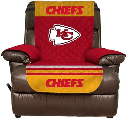 Pegasus Sports NFL Kansas City Chiefs Furniture Protector with Elastic Straps, Recliner, Red
