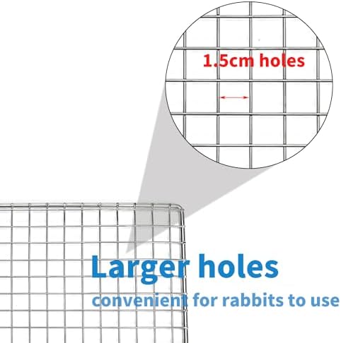 PODOO Rabbit Litter Box – Training Potty Tray for Guinea Pig & Small Pets · Spacious Grid Pan with Low Entrance, Easy-Clean & Odor-Resistant—Helps Keep a Clean Cage and Reduce Mess