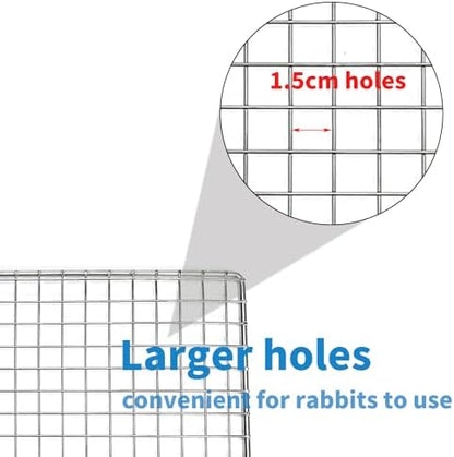 PODOO Rabbit Litter Box – Training Potty Tray for Guinea Pig & Small Pets · Spacious Grid Pan with Low Entrance, Easy-Clean & Odor-Resistant—Helps Keep a Clean Cage and Reduce Mess
