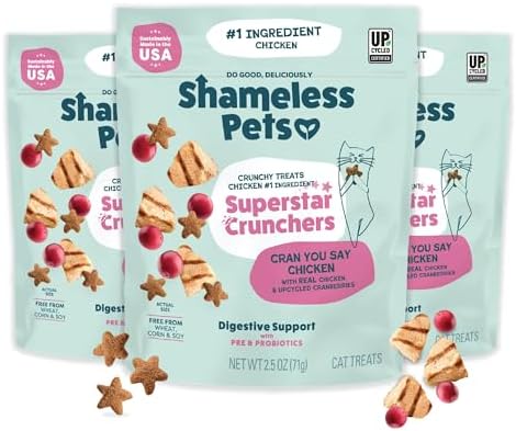 Shameless Pets Crunchy Cat Treats - Cran You Say Chicken, 3-Pk