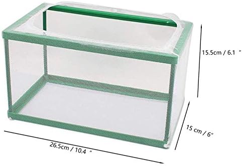COMOK Fish Hatchery Breeder Box Aquarium Separation Net Nylon Incubator Mesh Fish Breeding Tanks Isolation Box Green Rectangle