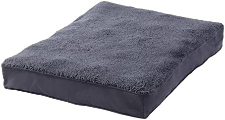 Happy Hounds Daisy Deluxe Supportive Sherpa Dog Bed, Medium (42 x 30 in.), Prussian Blue