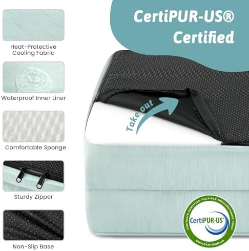COZY KISS Cooling Dog Bed for Large Dogs, 42" Orthopedic Pet Sofa