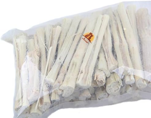 emours Natural Bamboo Stick Teeth Chewing Treats for Rabbits Bunny Chinchilla Guinea Pigs Sugar Gerbils and More (600g)