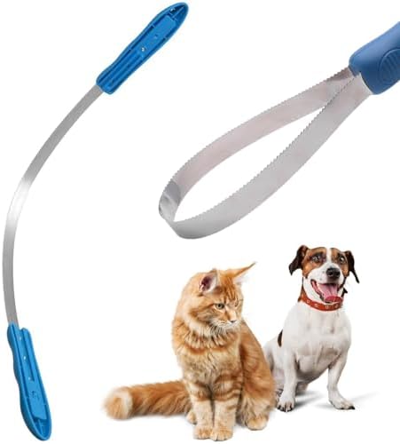 Dog Shedding Blade Dual-Sided Shedding Blades Stainless Steel Doggie Deshedding Brush Tool Curry Comb Dogs Brush Slicker Brushes for Grooming Pet Loose Hair Removal All Dogs Coat Types
