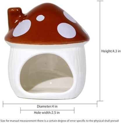 Ceramic Hide Hamster Hideout Small Pets Habitat House Accessories (Brown)