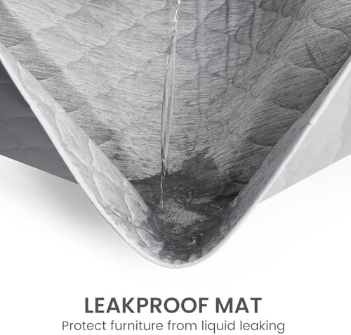 Cozy Bliss Deluxe Leakproof Cooling Blanket for Small Dogs Q-Max 0.5, Soft & Durable Washable Pet Cooling Mat for Hot Weather, Livingroom, Pet Throw & Couch Protector for Cats, Silver Grey, 25"x35"