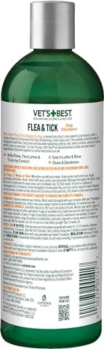 Vet's Best Flea & Tick Shampoo for Dogs, Cotton Spice, 12 oz