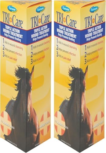 Farnam Triple Action Wound Treatment | for Horses, Ponies and Dogs | 4 oz (Pack of 2)