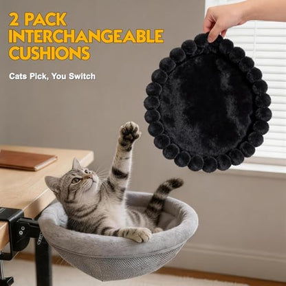 Cat Desk Bed Foldable Sunken Design, Space-Saving for Home Office