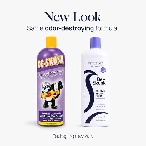 Veterinary Formula De-Skunk Odor Destroying Shampoo for Dogs, 32oz