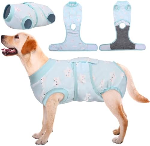 Kuoser Recovery Suit for Dogs Cats, Soft Dog Surgery Suit Female Male Spay