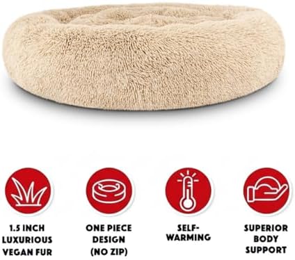 The Dog’s Bed Calming Donut Dog Bed, with Removable Zip Cover