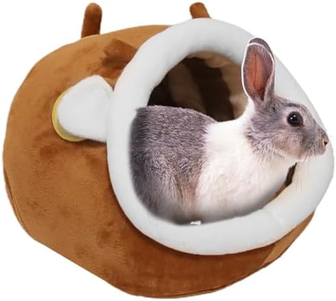 EAEDMY Guinea Pig Bed House & Hideout for Rat Bearded Dragon Hedgehog Ferret to Sleep and Hide, Guinea Pig Cage Accessories Habitat Décor (X-Large, 1.Sika Deer)