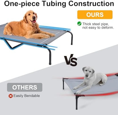 48'' Outdoor Elevated Dog Bed,Raised Dogs Bed,Dog Cot,Dog Cooling Bed-Large