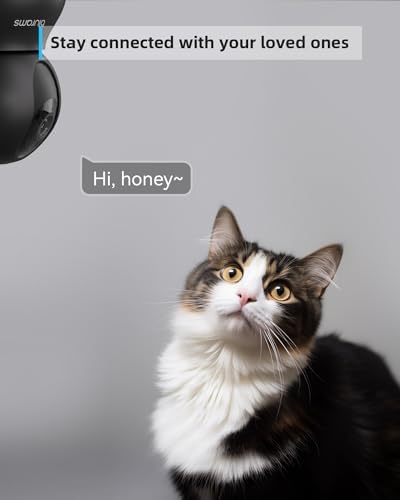 blurams Indoor Camera, 2K Pet Camera 360° Cameras for Home Security with Phone App, Motion Tracking, 2-Way Audio, IR Night Vision, Siren, Compatible with Alexa & Google Assistant